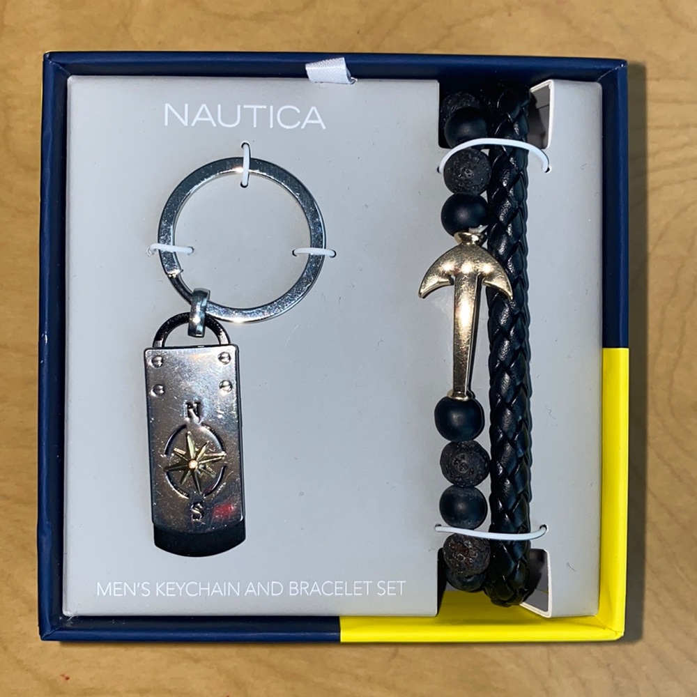 Nautica men’s keychain and bracelet